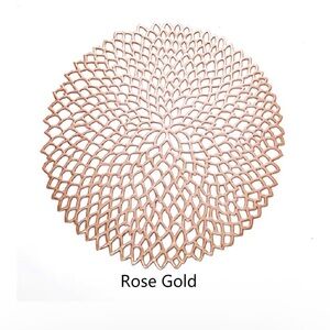 Rose Gold Decorative Placemat set of 10, 15”x15”
